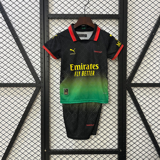 Milan Kit Criança Especial Preto 2025/26